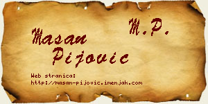 Mašan Pijović vizit kartica